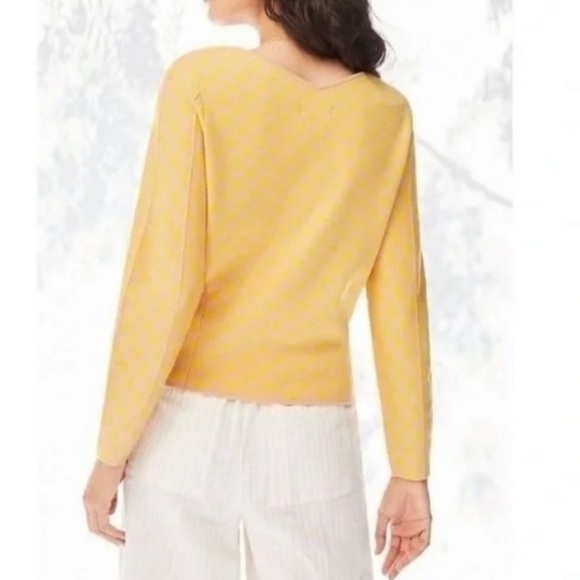 MAEVE Anthropologie Houndstooth V-Neck Pullover Sweater - Picture 9 of 10